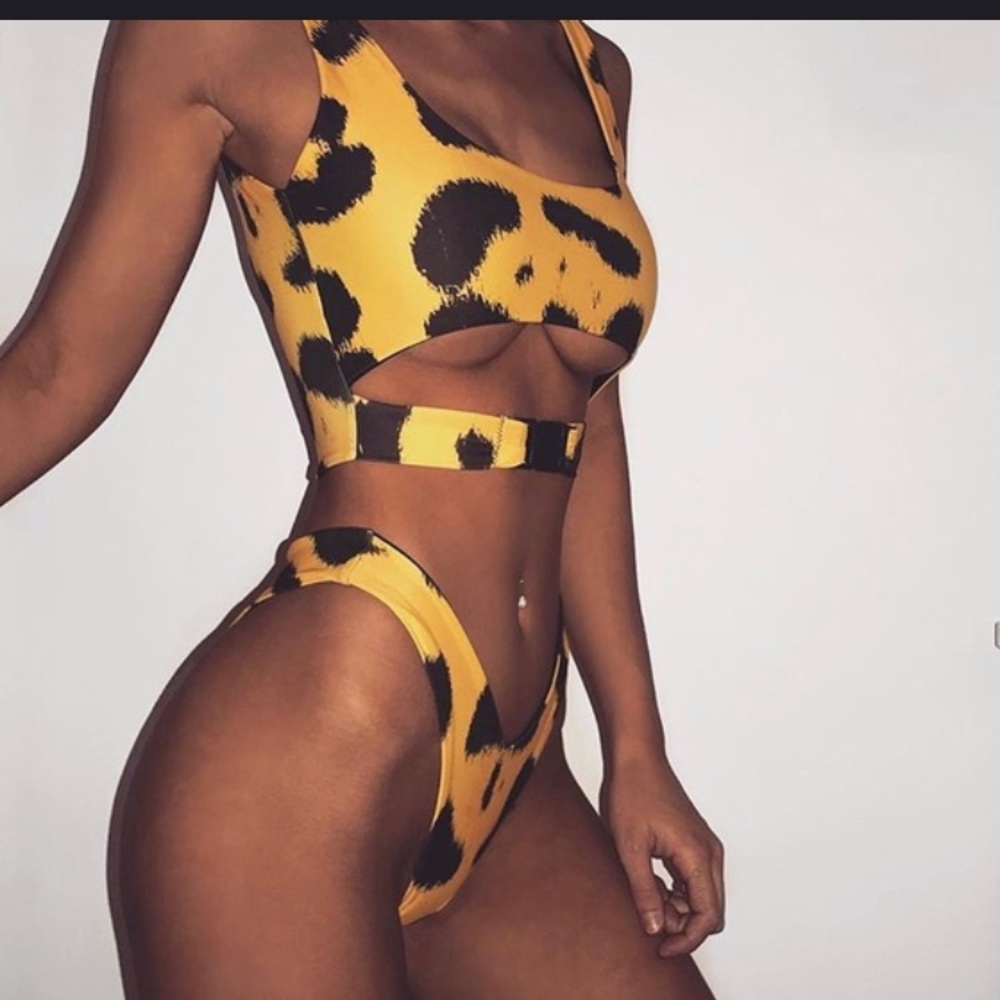 Patched Buckle Two Piece Swimsuit sold in eBay